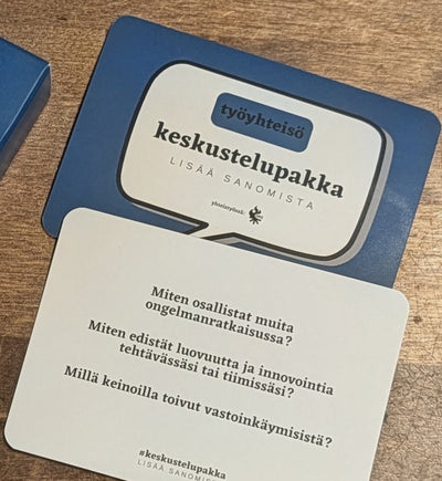Työyhteisö-pakan kysymyskortti